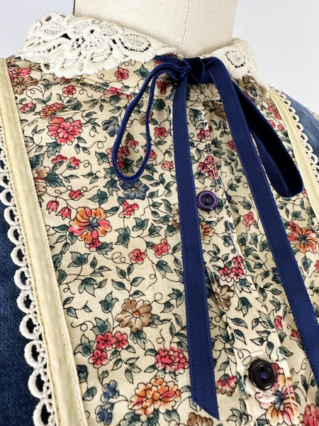 Gunne Sax 1970s Vintage Floral Dress