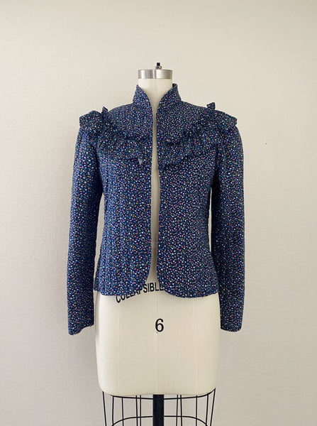 1970s Jessica's Gunnies Vintage Quilted Cotton Floral Jacket